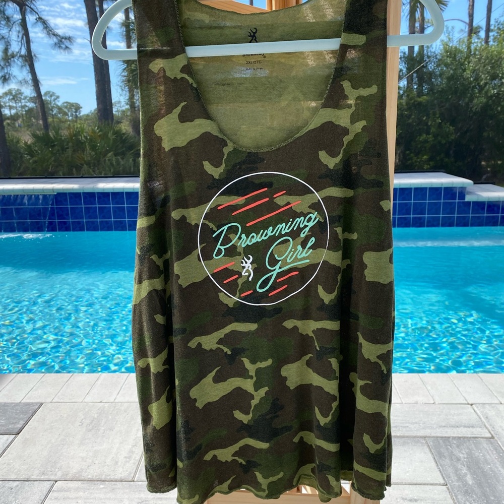 Browning Girl Camo Tank Top 2XL